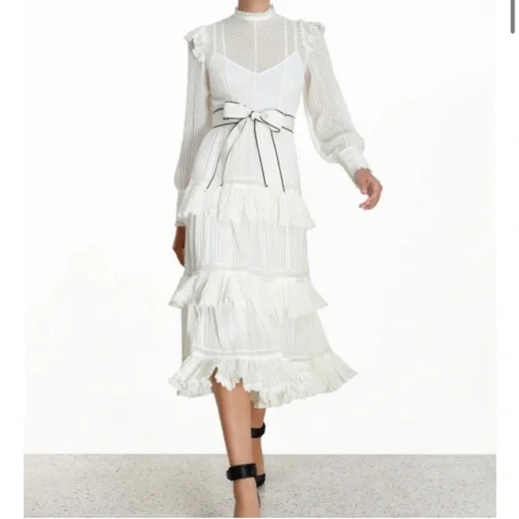 Zimmermann | Dresses | Nwt Zimmerman White Lace And Ruffle Midi Dress | Poshmark Zimmermann | Dresses | Nwt Zimmerman White Lace And Ruffle Midi Dress | Poshmark